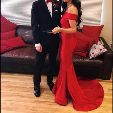 Red prom dress - image 1