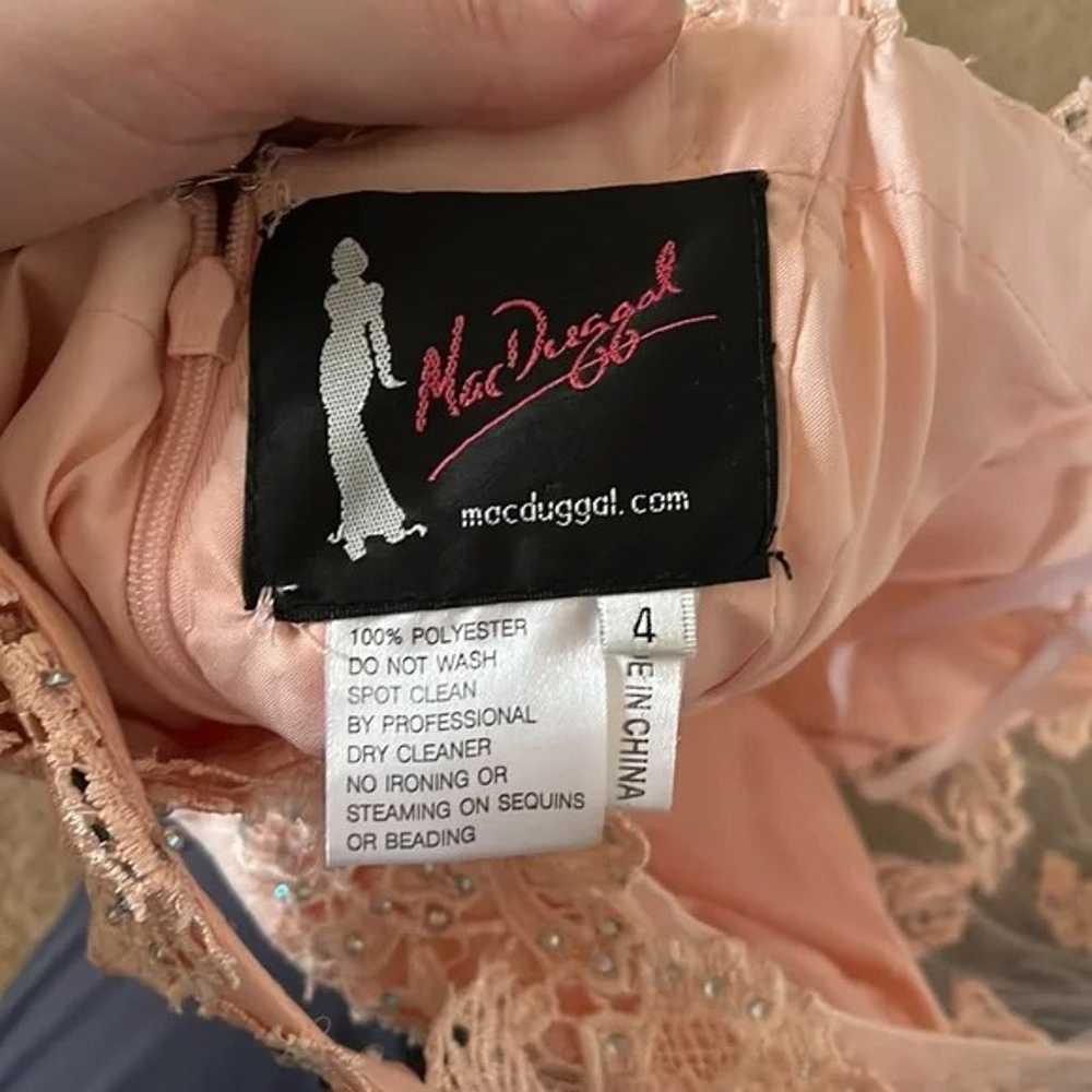 Mac Duggal Blush Mermaid Prom Dress - image 12