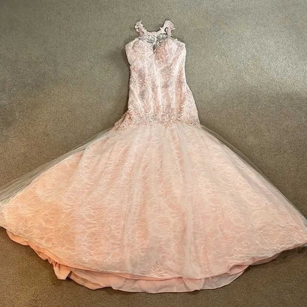 Mac Duggal Blush Mermaid Prom Dress - image 3
