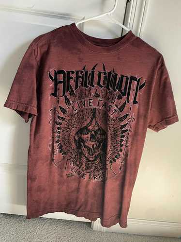 Affliction mens t-shirt red - Gem