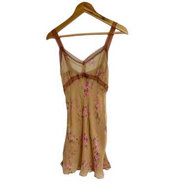 Betsey Johnson True 90’s Sheer Floral Mini Dress - image 1