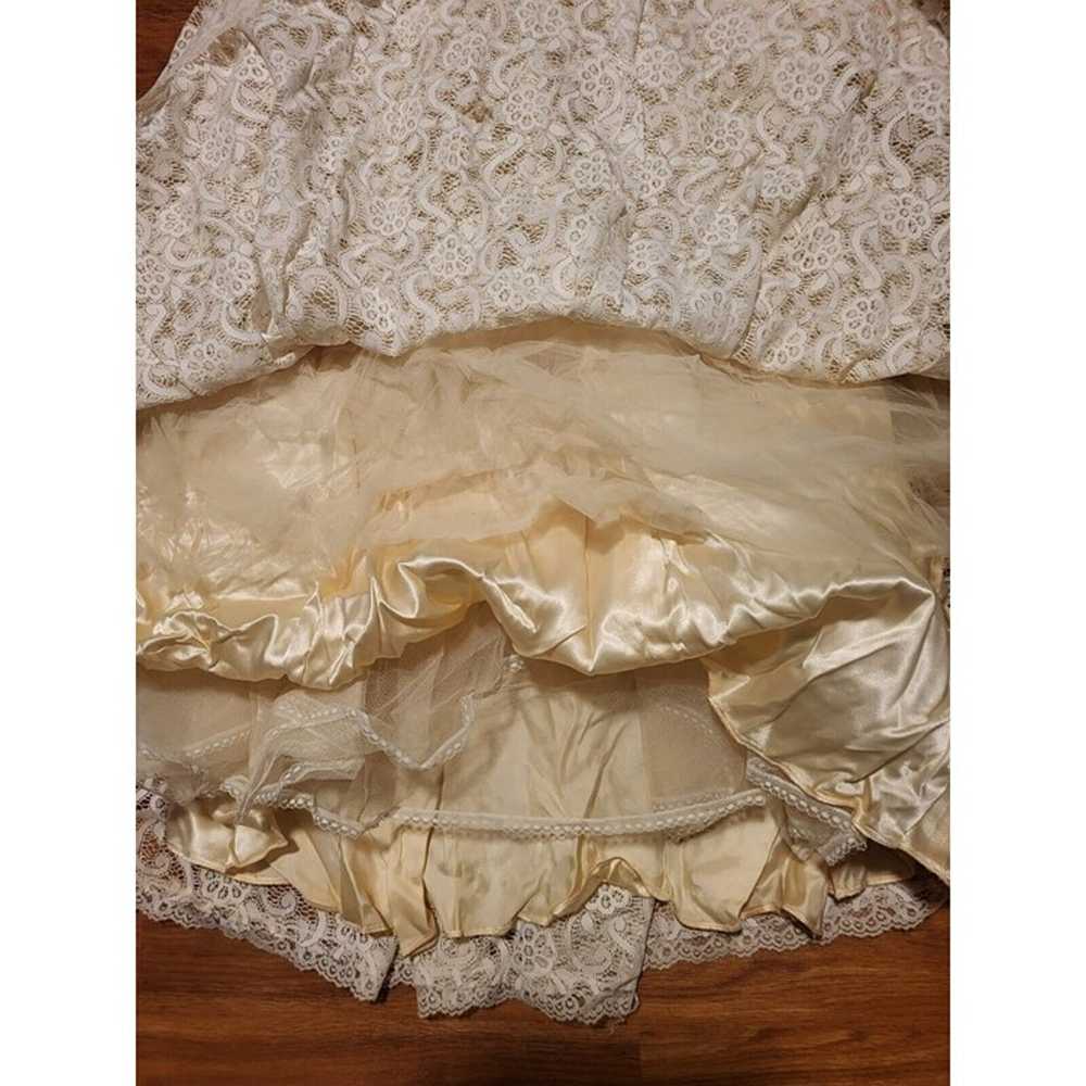 VTG Gunne Sax Dress Jessica McClintock Ivory Lace… - image 6