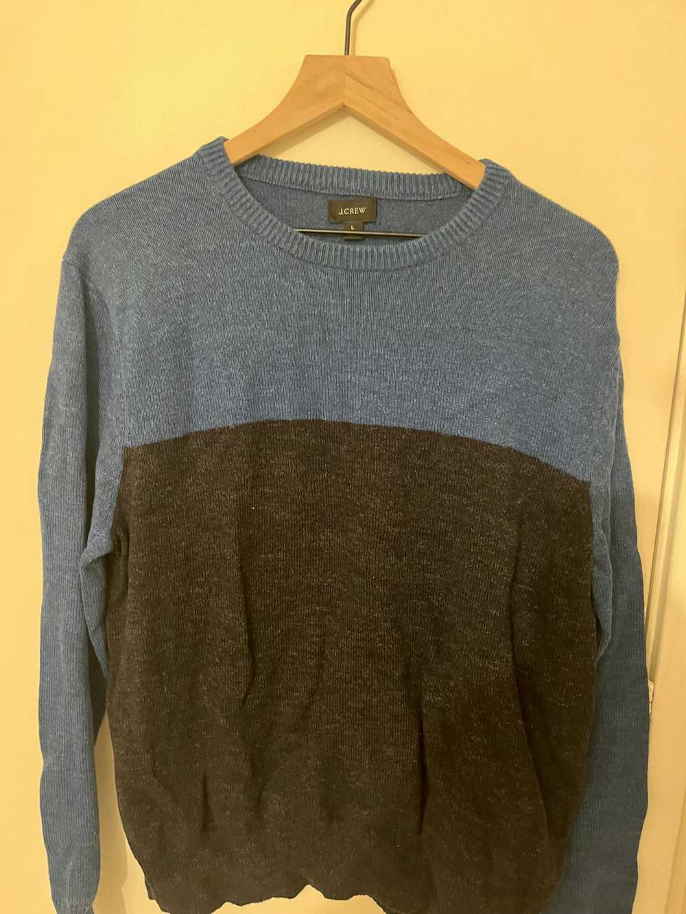 J.Crew J.Crew Men's Colorblock cotton/wool sweater - image 1