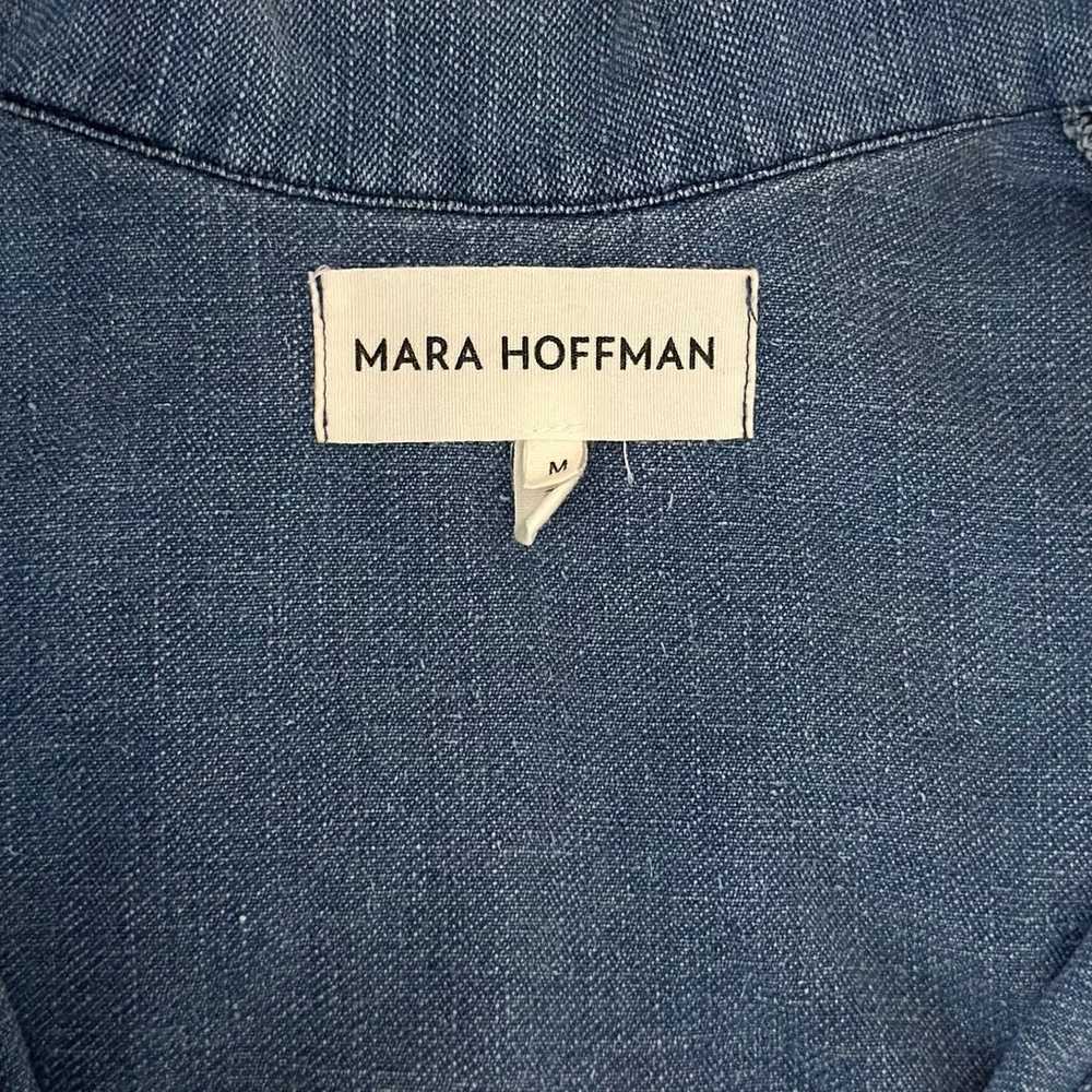 Mara Hoffman Denim Short-Sleeve Lee Jumpsuit - image 8