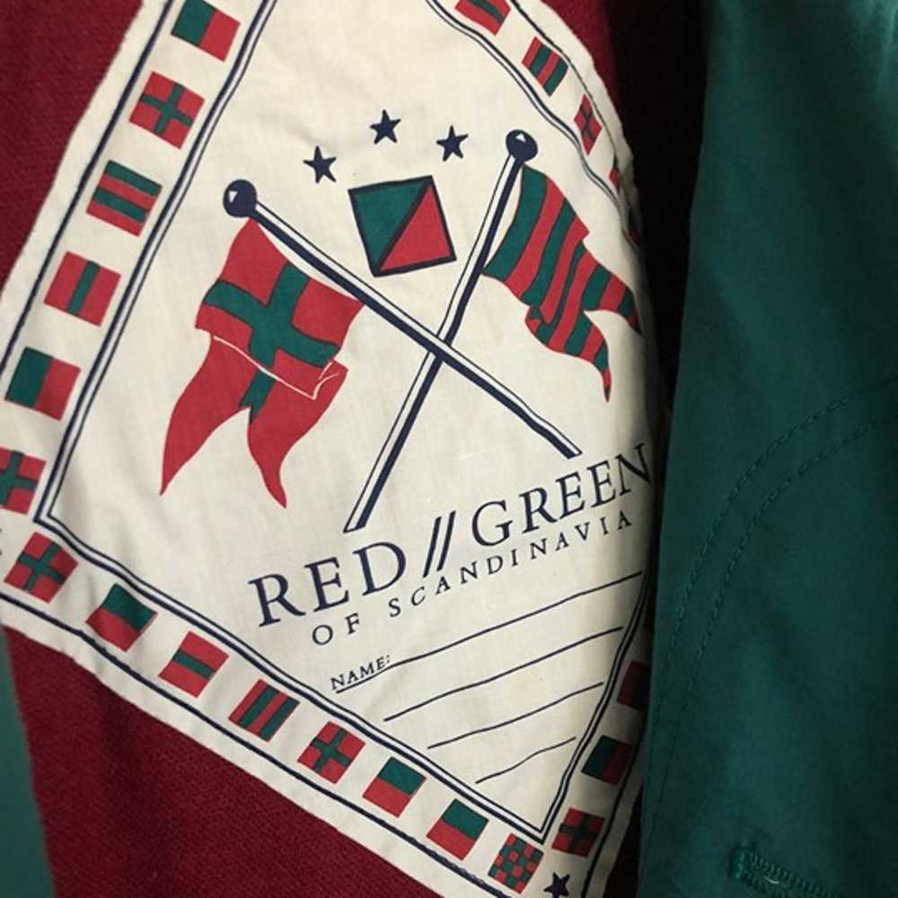 Red Green of Scandinavia 80s 90s Vintage Mantel c… - image 4