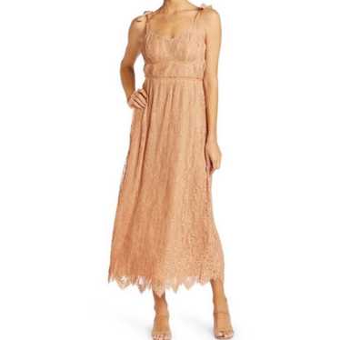 Jonathan Simkhai Bonnie Silk Lace Midi Dress Size: