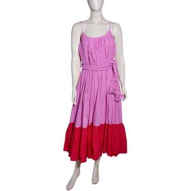 RHODE RESORT Lea Pink Dress Midi