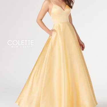 Mon Cheri Collette Yellow prom Dress - image 1