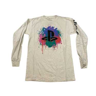 Playstation PlayStation Logo Paint Splatter Tee V… - image 1