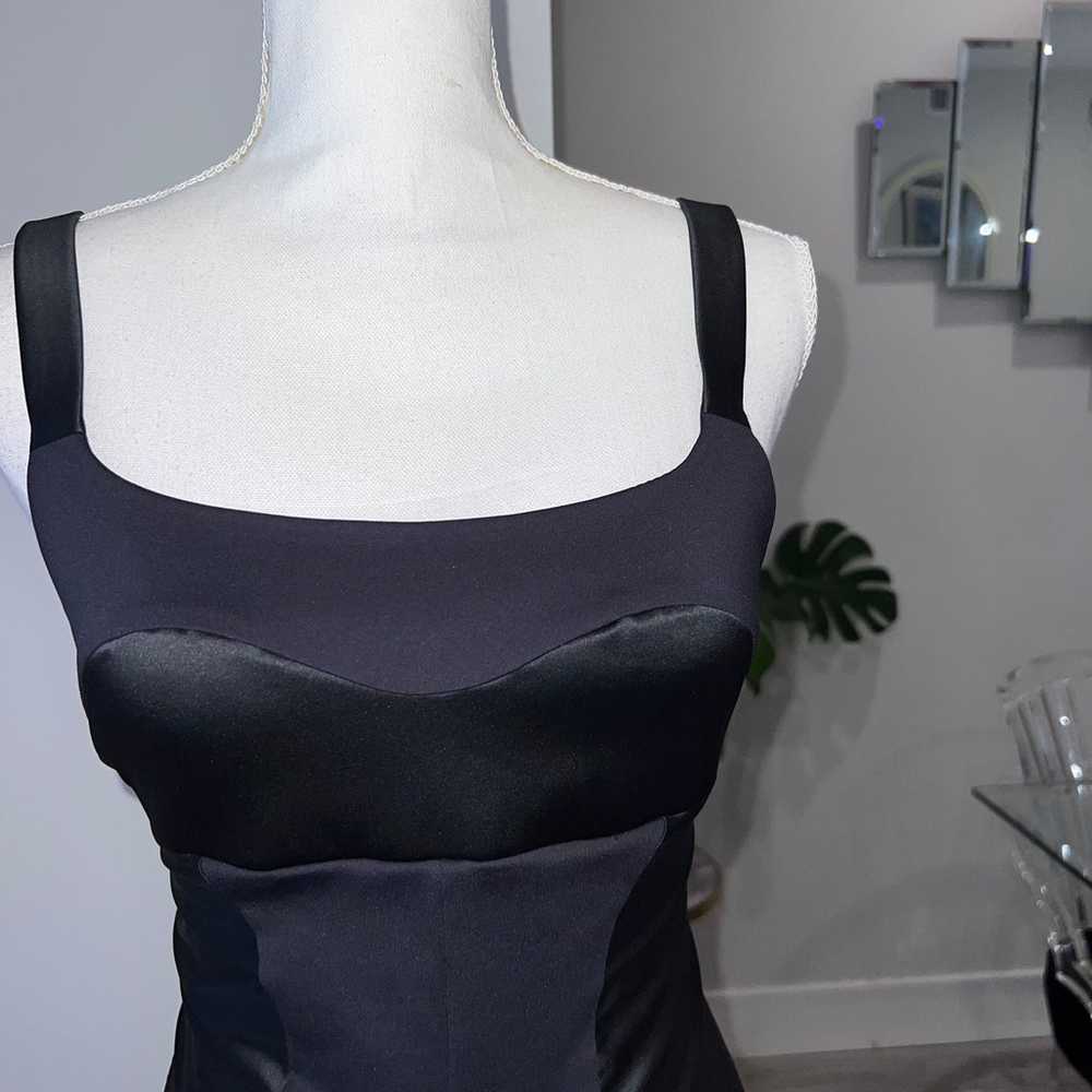Vaara Cori Black Paneled sculpt unitard bodysuit … - image 5