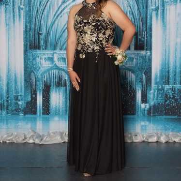 Black and Gold Prom Dress - image 1