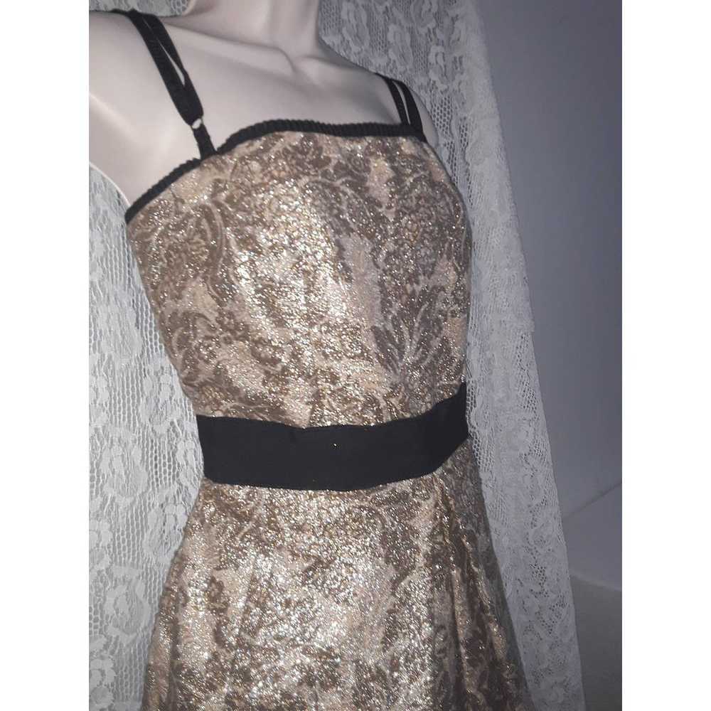 Dolce & Gabbana D&G Vtg Gold Lame Brocade Party D… - image 4