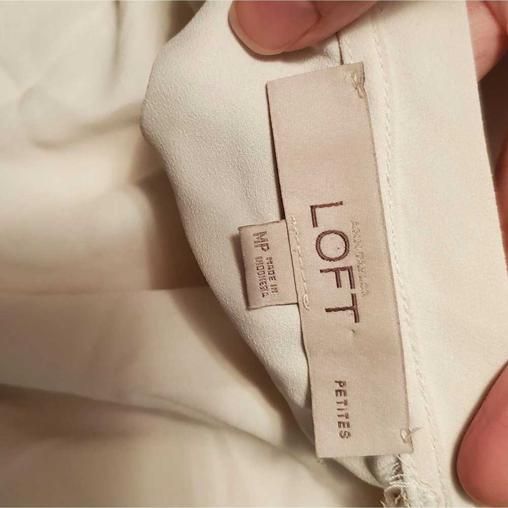 Loft LOFT Ann Taylor Minimalist Cream Short Sleev… - image 7