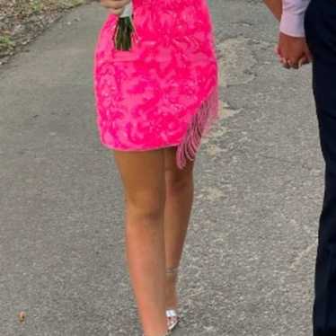 ava presley pink homecoming dress