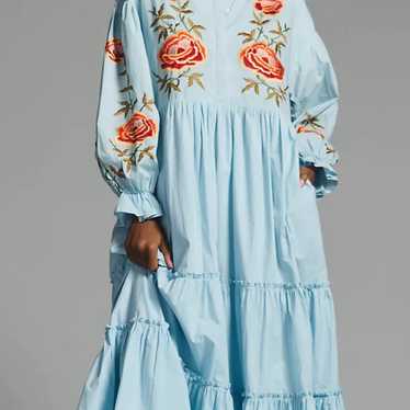 Anthropologie Samant Chauhan Tiered Embroidered D… - image 1