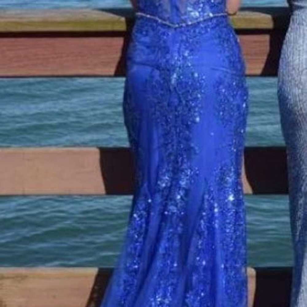 royal blue dress - image 4
