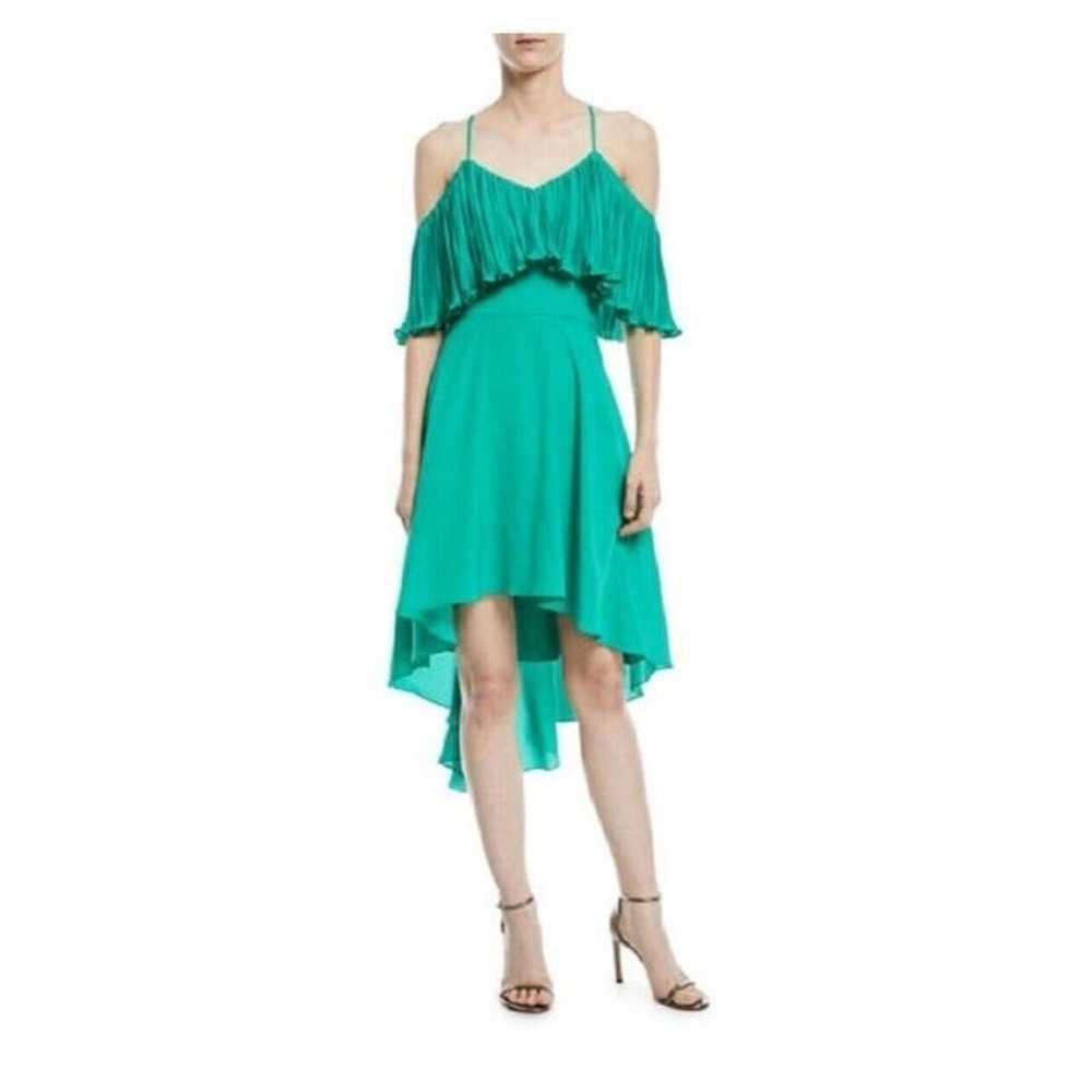 NEW Halston Heritage Jade Pleated Flounce Dress M… - image 4