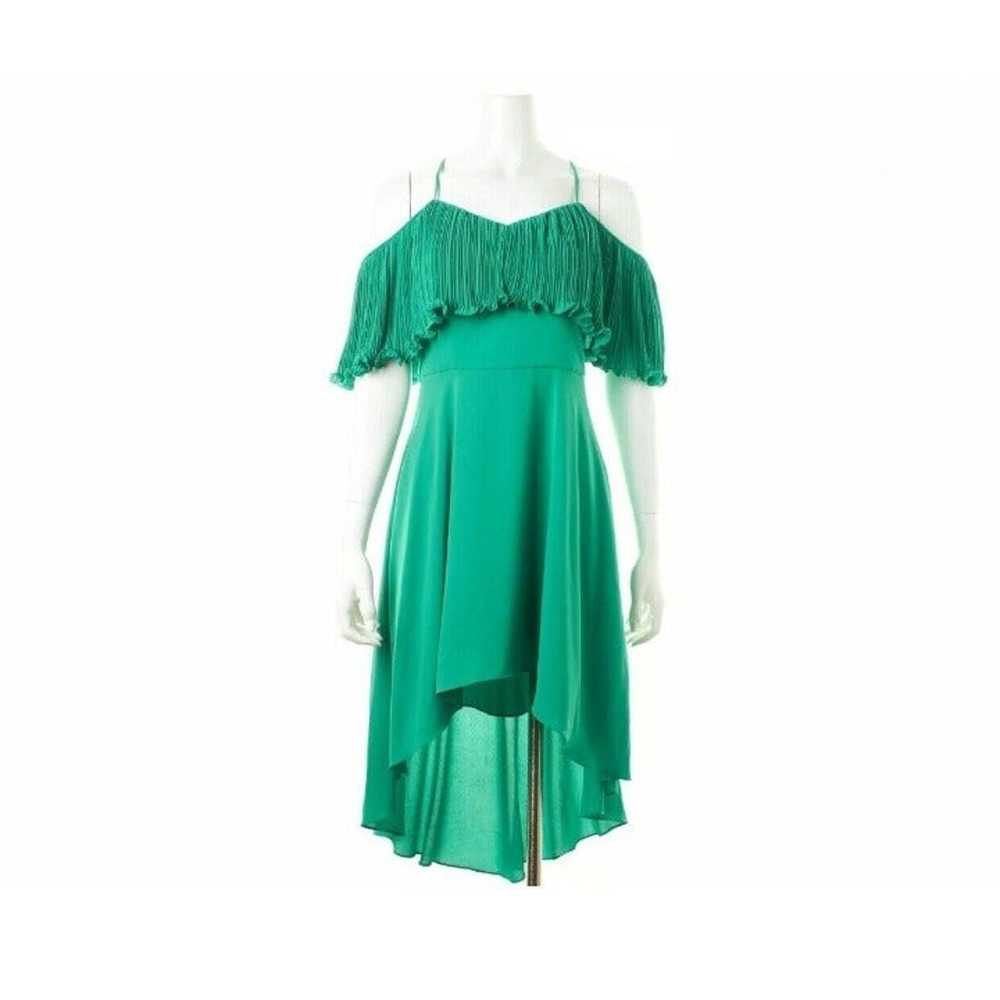 NEW Halston Heritage Jade Pleated Flounce Dress M… - image 5