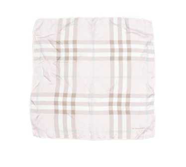 Burberry 00S Nova Check Pink Silk Mini Scarf Vint… - image 1