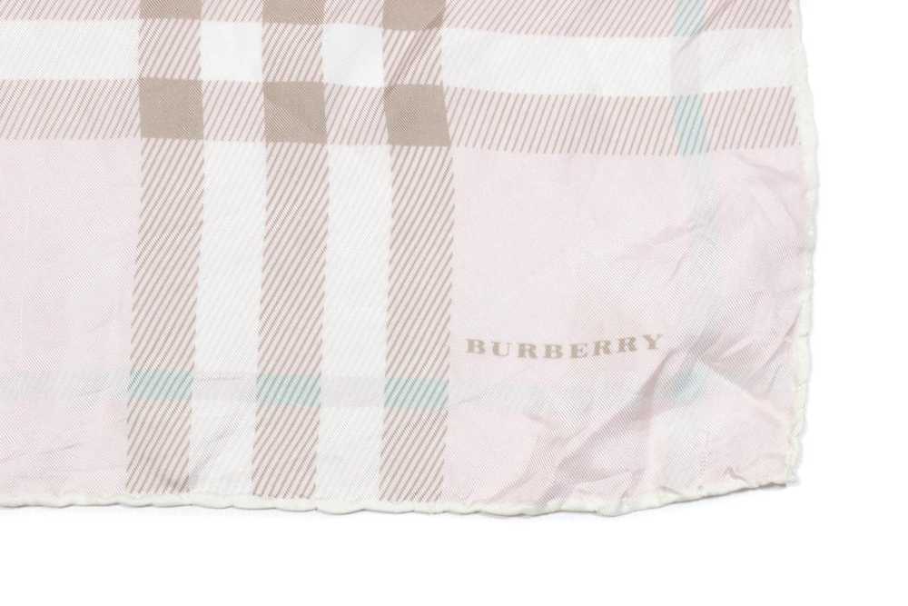 Burberry 00S Nova Check Pink Silk Mini Scarf Vint… - image 4