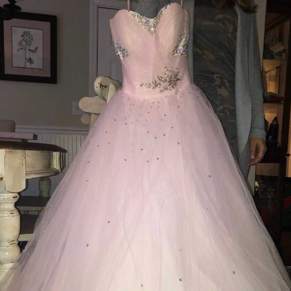 light pink pageant dress - image 4