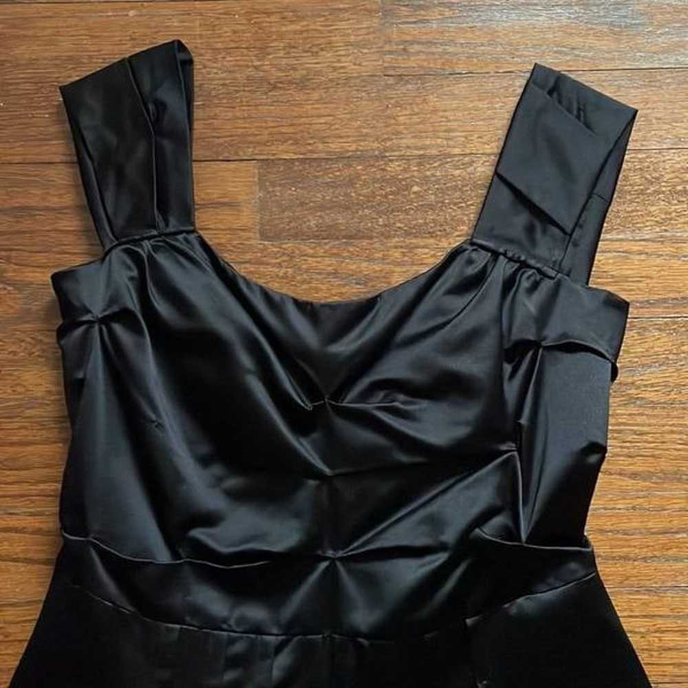 Vintage Miu Miu Black Silk Cocktail Dress - image 1