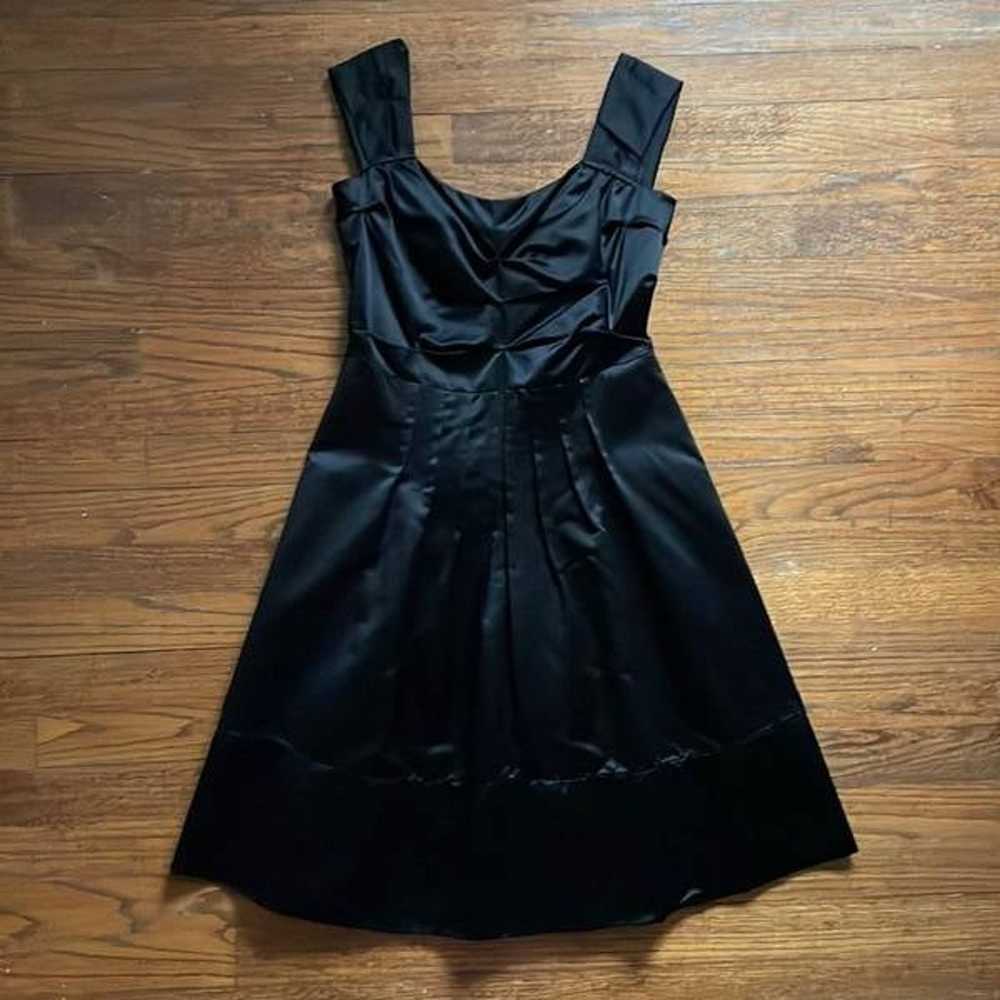 Vintage Miu Miu Black Silk Cocktail Dress - image 2