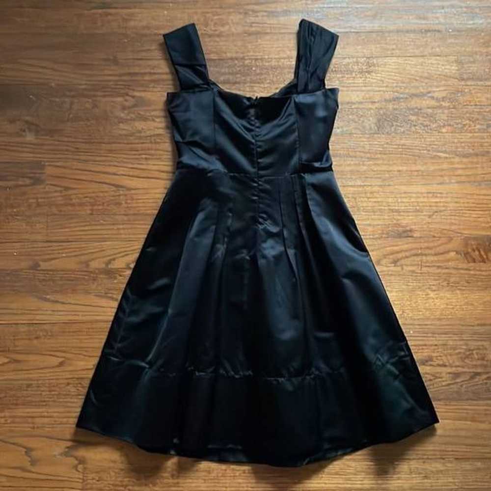 Vintage Miu Miu Black Silk Cocktail Dress - image 5