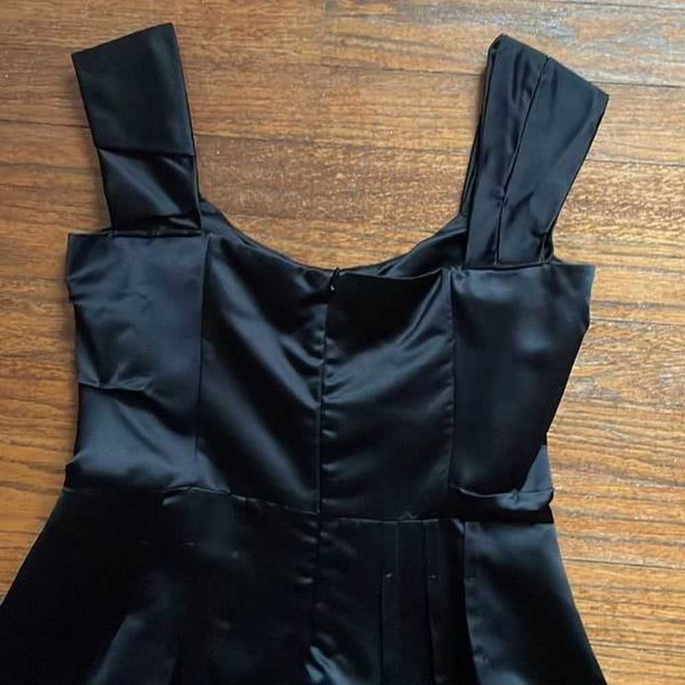 Vintage Miu Miu Black Silk Cocktail Dress - image 9