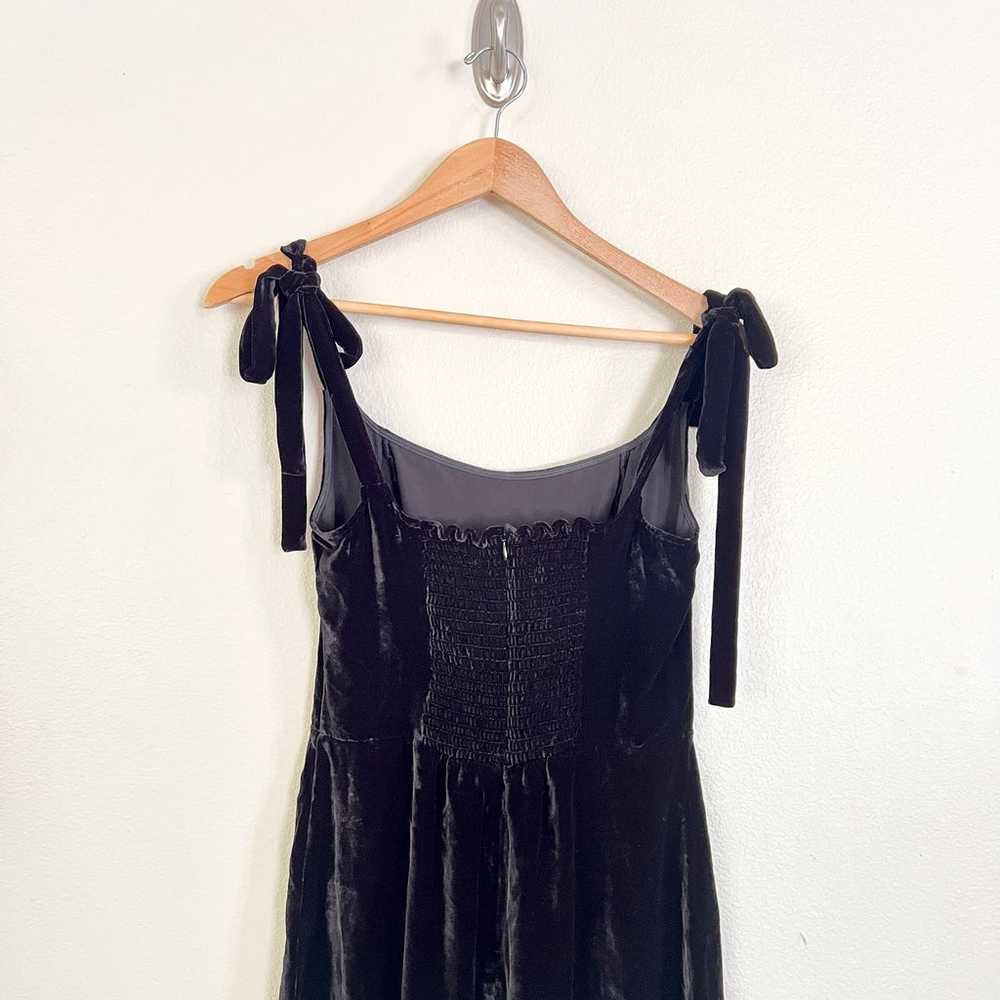 REFORMATION Minna Velvet Mini Dress in Black - image 8