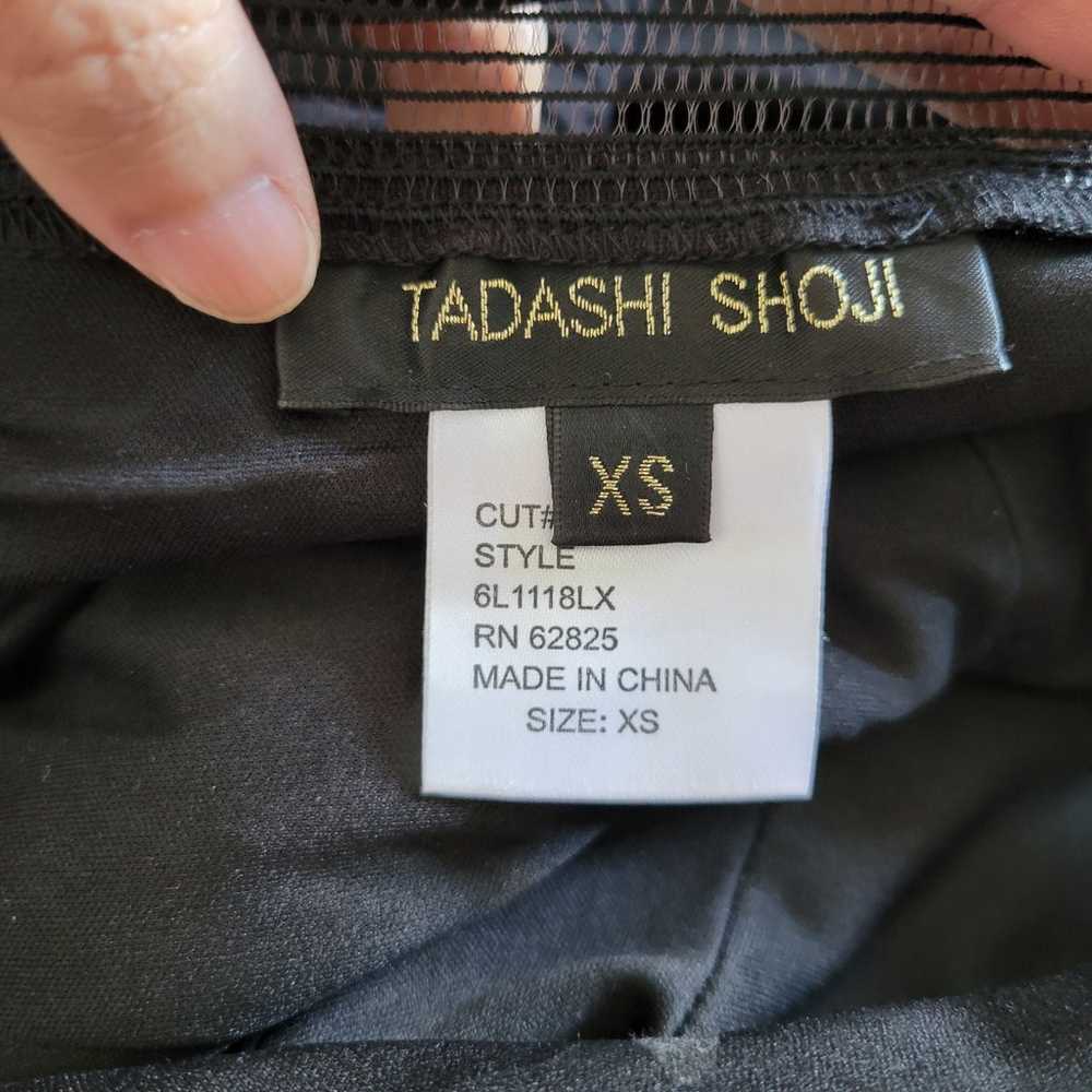 Tadashi Shoji One Shoulder Bodycon Mesh Maxi Form… - image 11