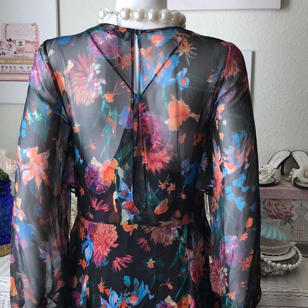 IRO Ressey silk ruffle floral mini dress 2 - image 6