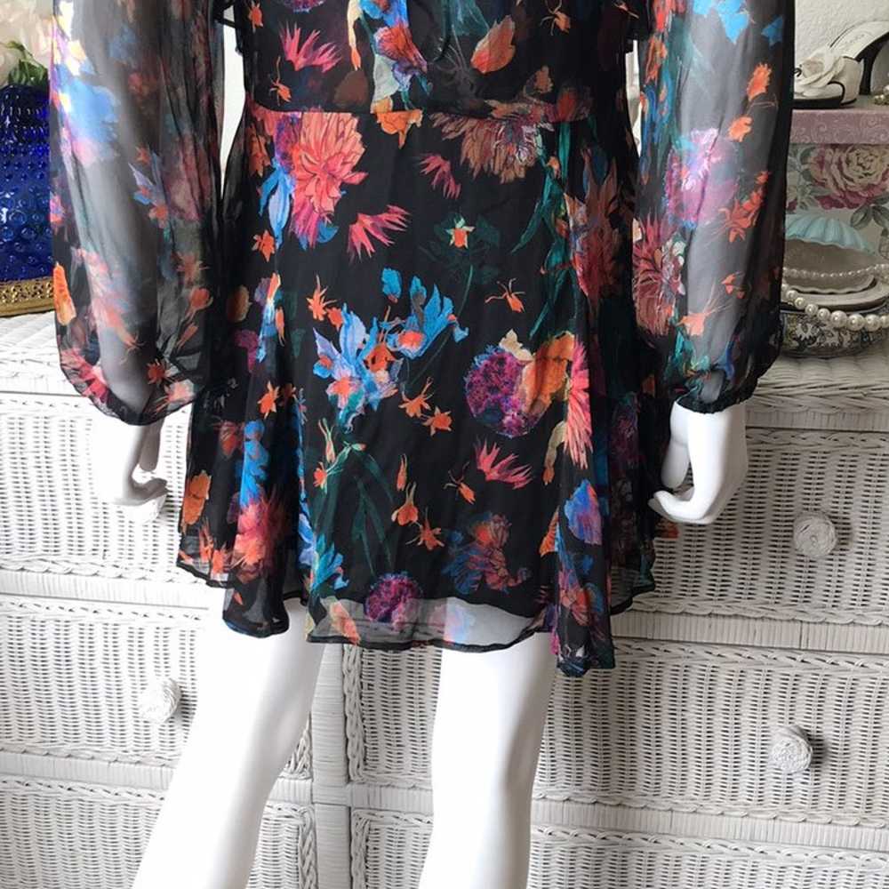 IRO Ressey silk ruffle floral mini dress 2 - image 7