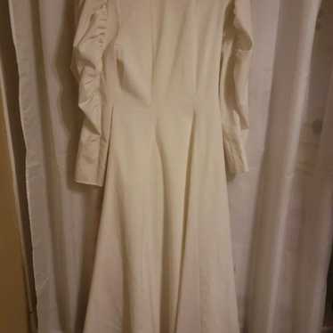 Rejina Pyo Ivory puff sleeve dress - image 1