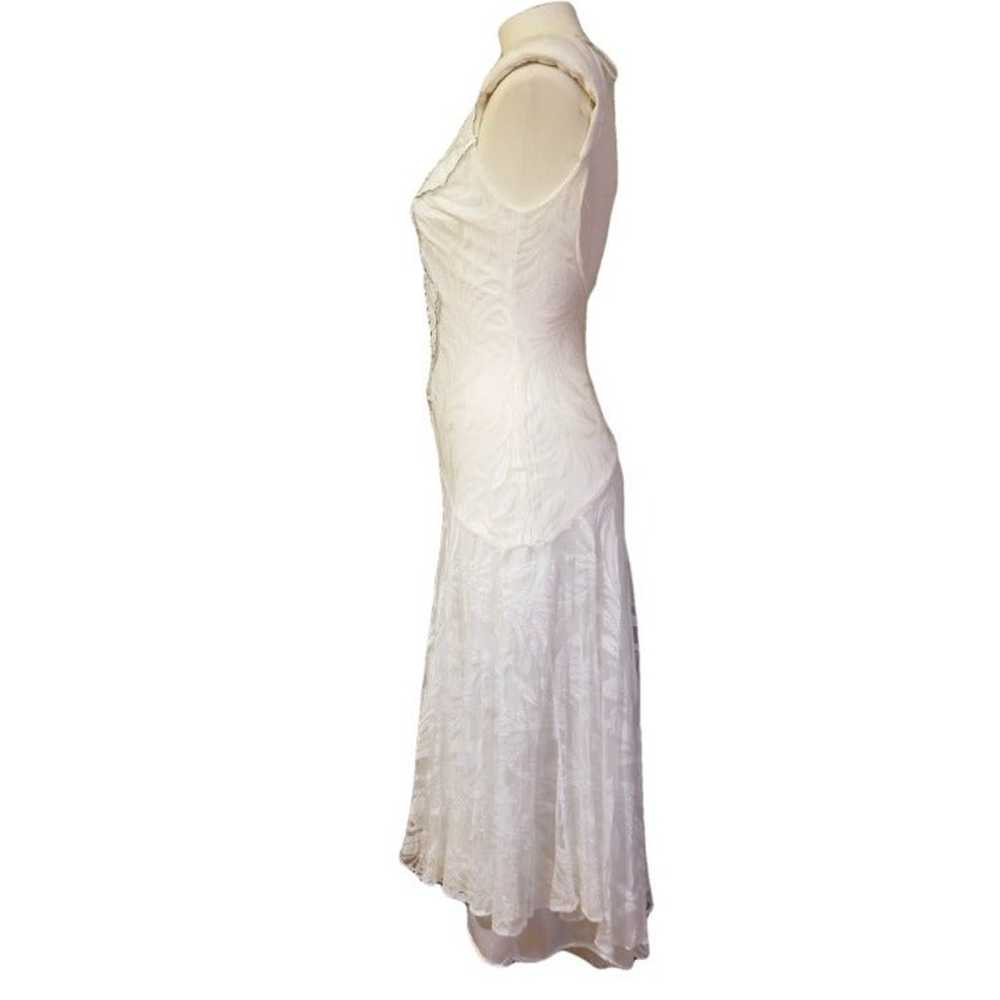 Vintage Gatsby Flapper High Low Dress XS S - image 8