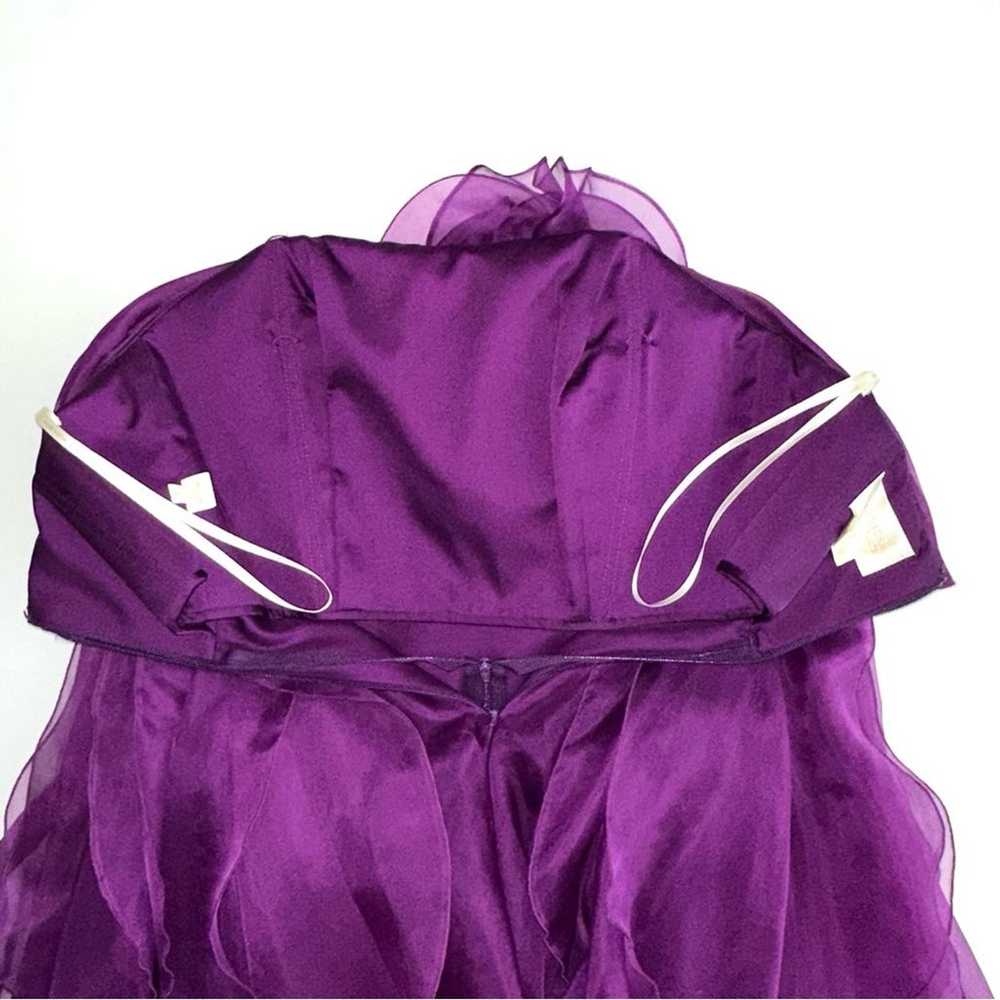 Marchesa Notte Silk Ruffled Strapless Mini Dress - image 10