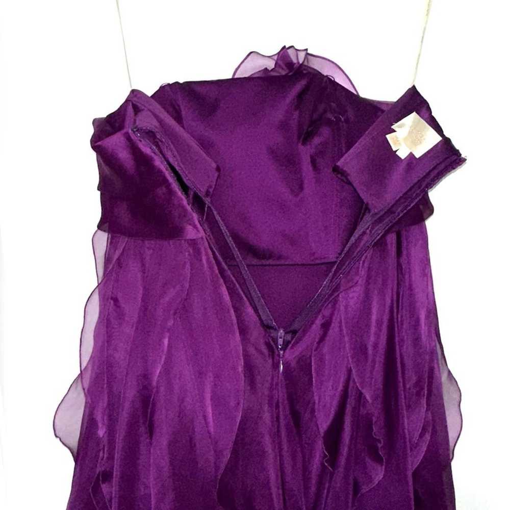 Marchesa Notte Silk Ruffled Strapless Mini Dress - image 9