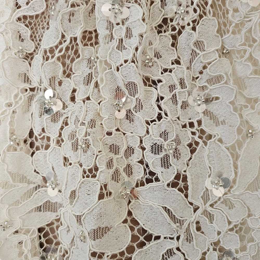 Cream lace mini dress - image 4