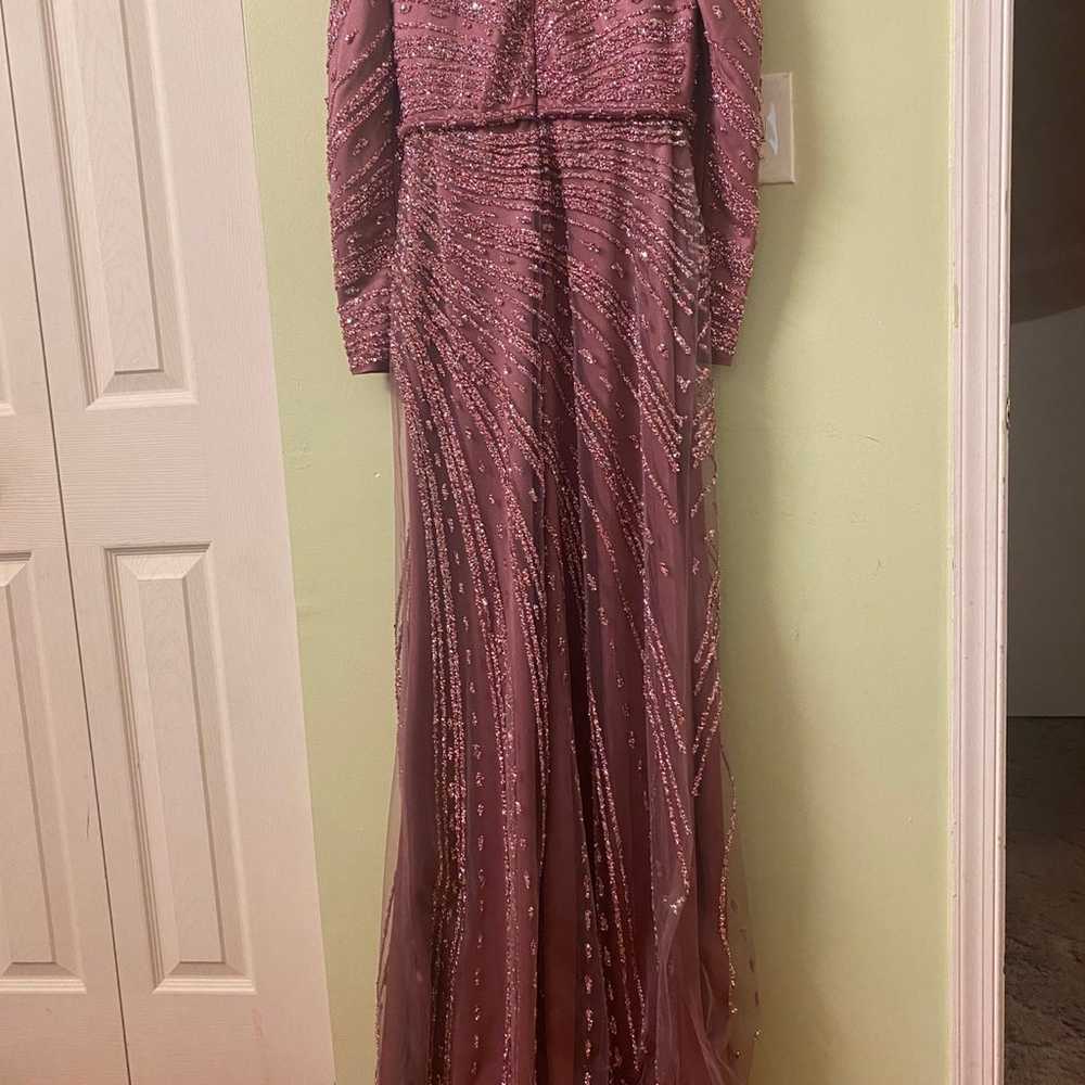Rose pink long sleeve dress size 6-8 - image 8