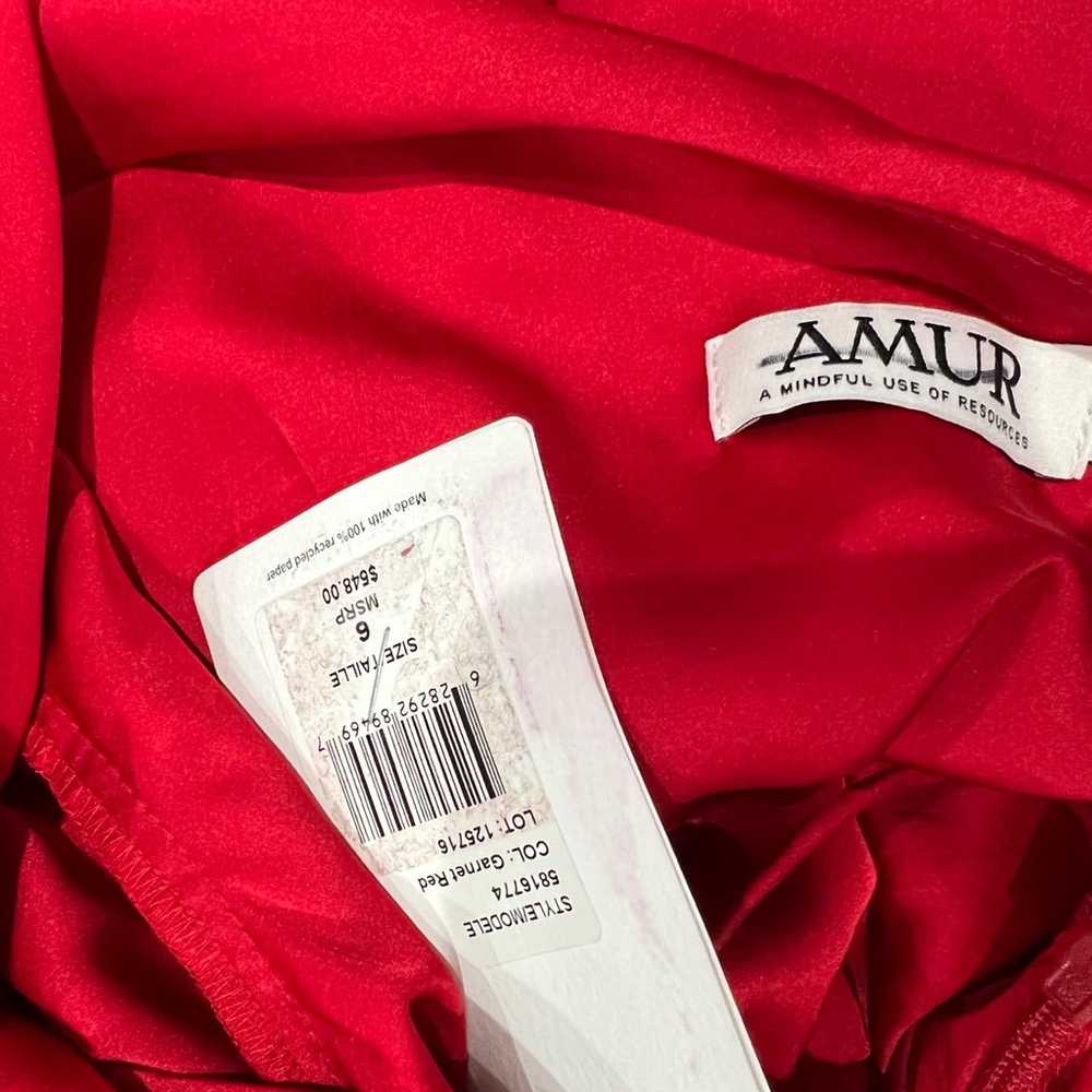 $548 AMUR Topanga Faux Wrap Midi Dress size 6 - image 9