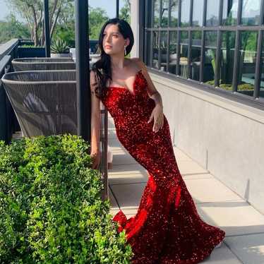Red prom dress - image 1