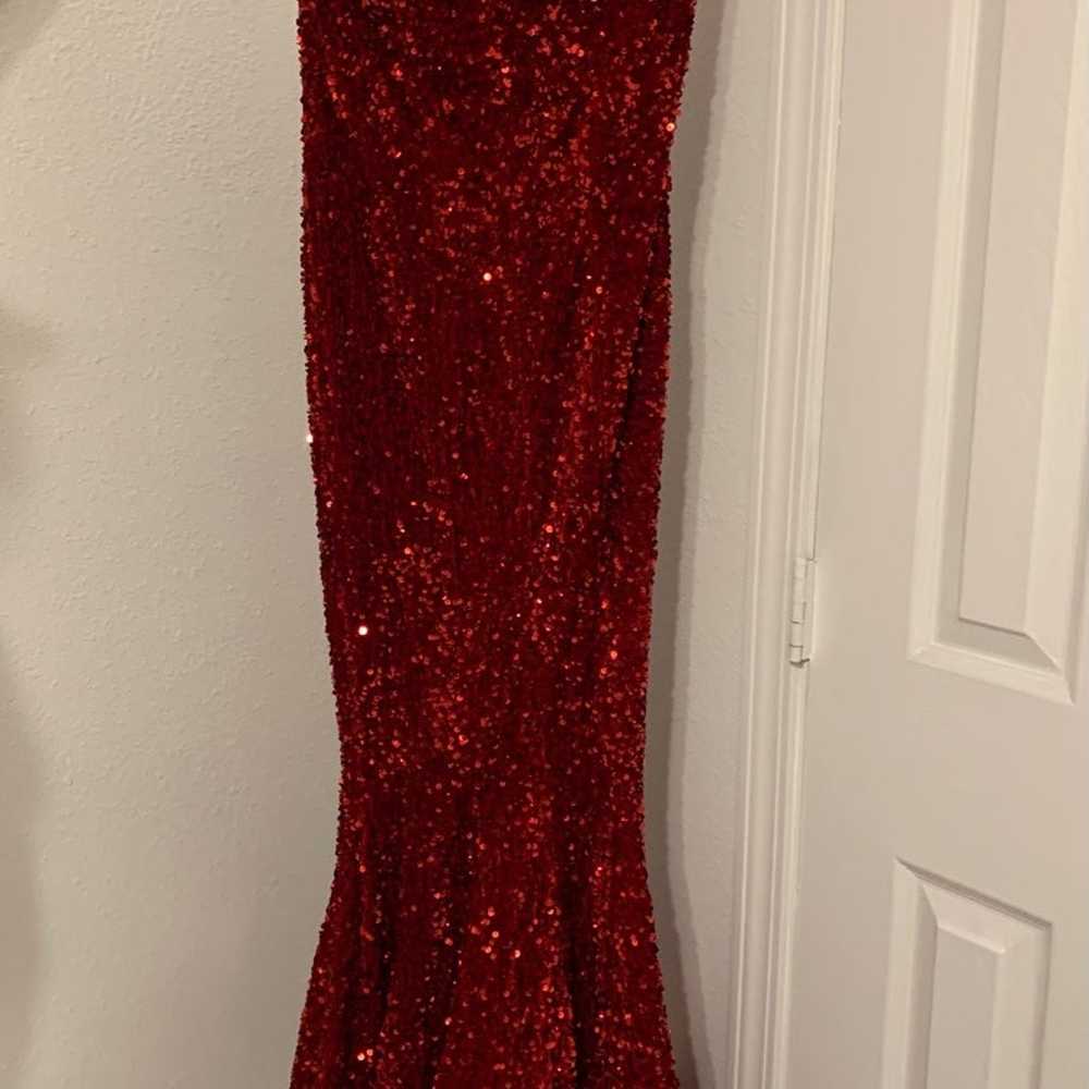 Red prom dress - image 5