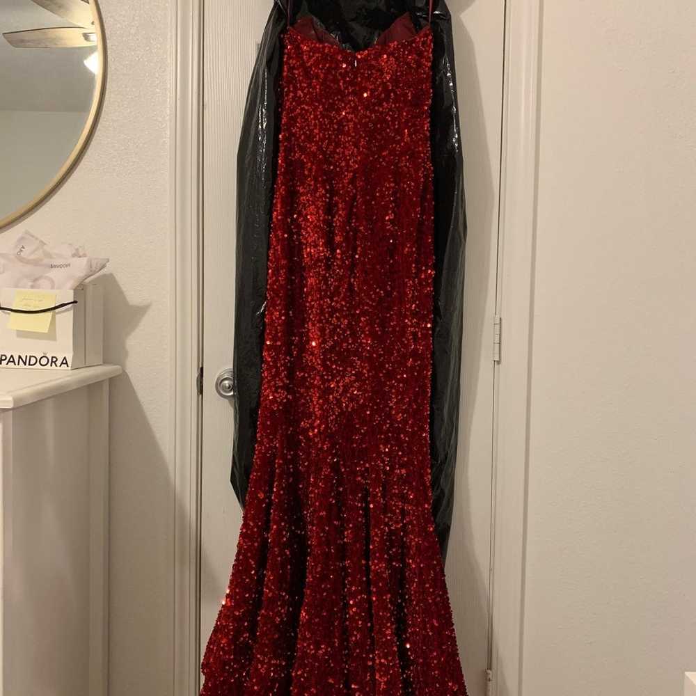 Red prom dress - image 6