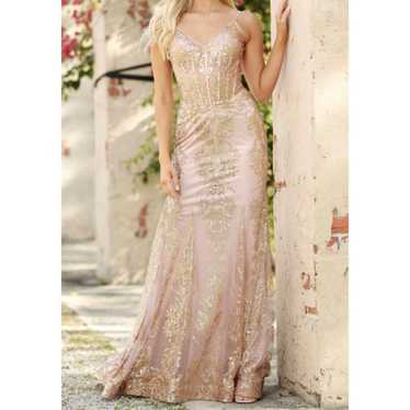 Rose Gold Prom Dress - image 1