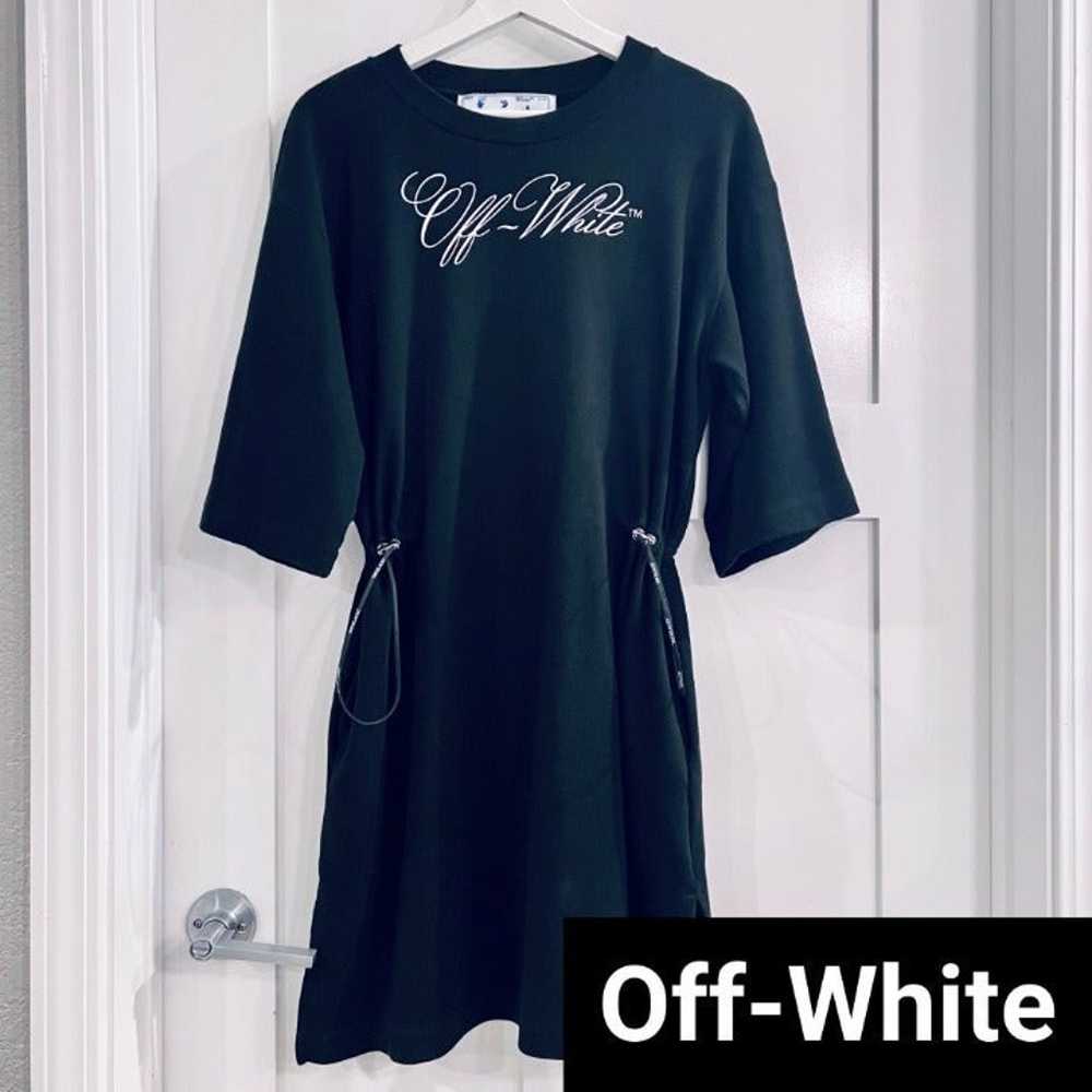 Off-White Logo-print Cotton Mini Dress in Black - image 1