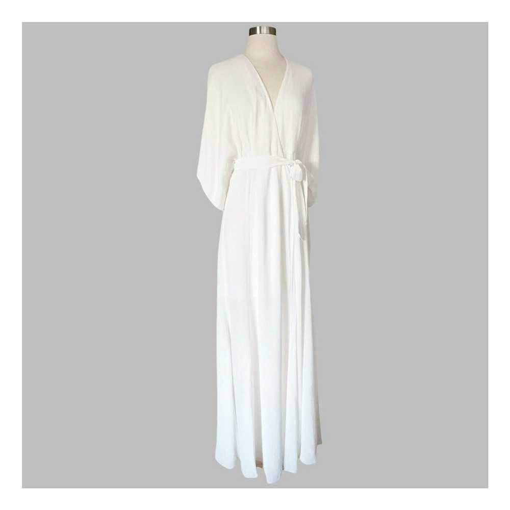 REFORMATION Winslow Wrap Maxi Dress Ivory White B… - image 11