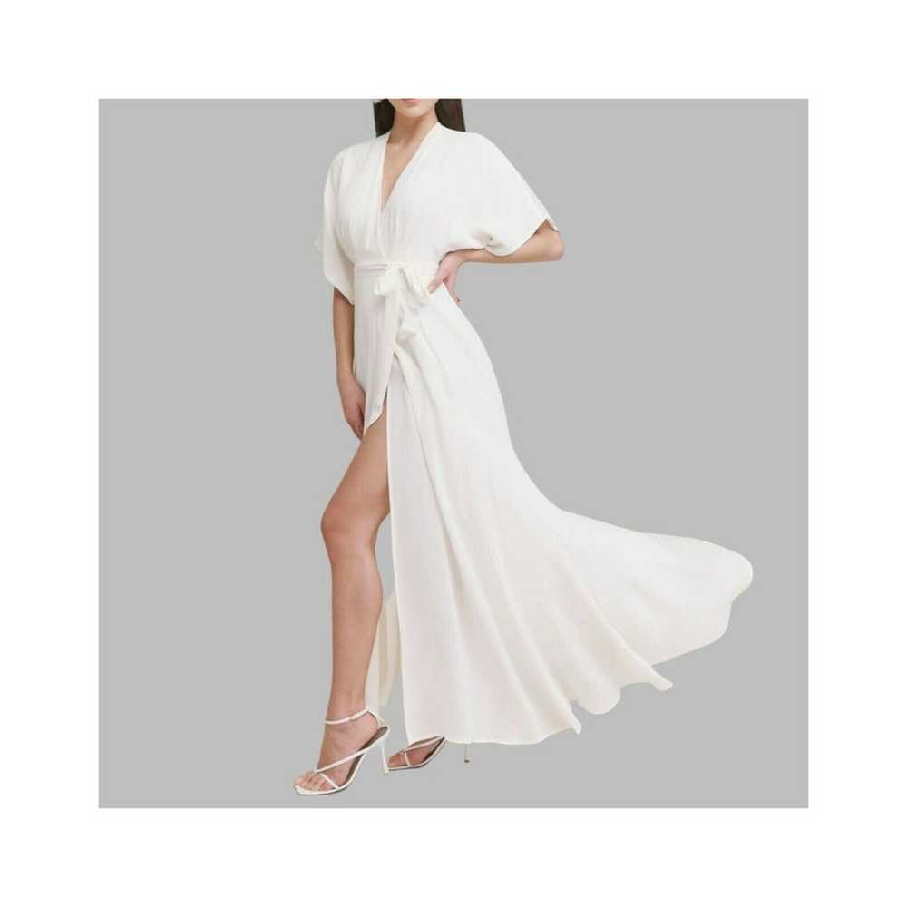 REFORMATION Winslow Wrap Maxi Dress Ivory White B… - image 5