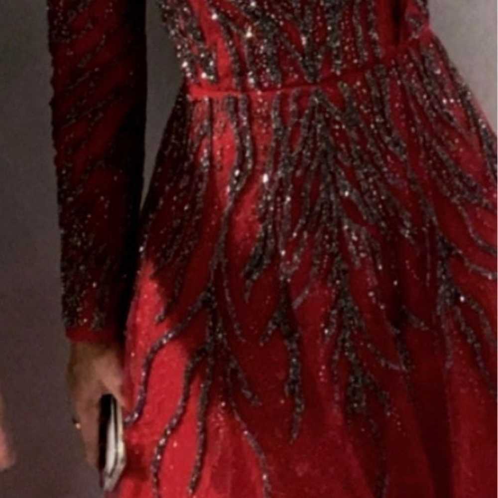 red prom dress - image 3