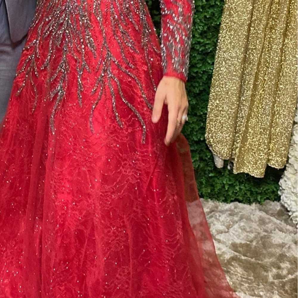 red prom dress - image 6