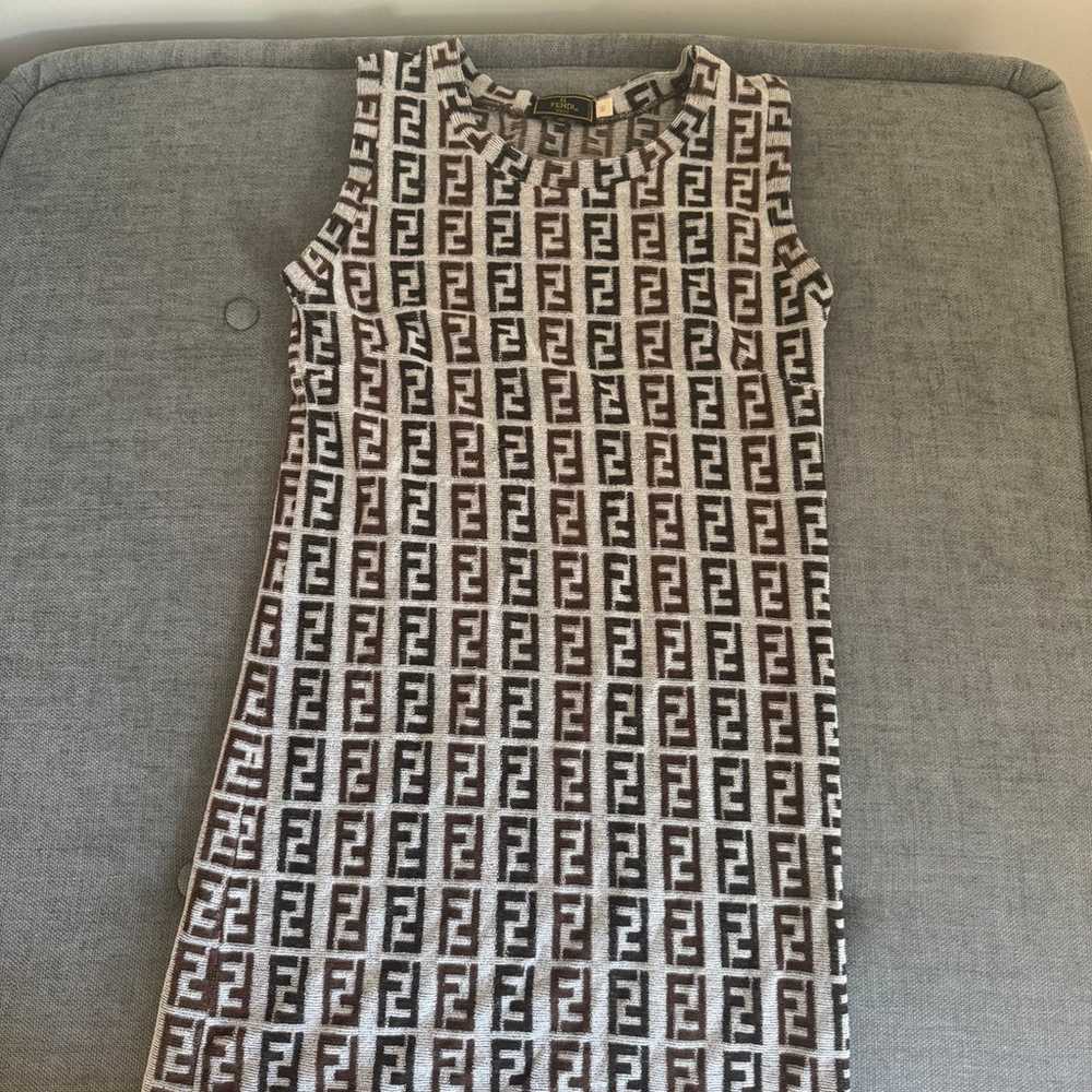 Vintage fendi ff monogram dress size40 - image 1